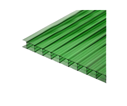 Сотовый поликарбонат 8 мм Зеленый УЛЬТРАМАРИН (12х2.1м) 1 кг/м² Фотография_0