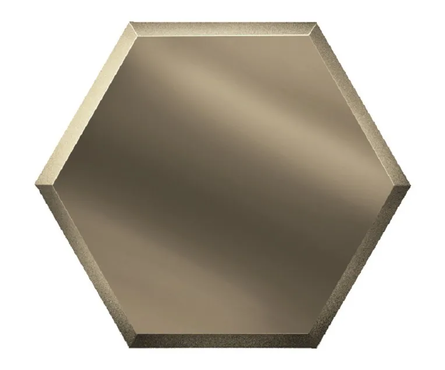 Зеркальная бронзовая плитка Сота, матовая, с фацетом, 200х173 мм Фотография_1