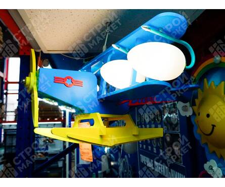 Люстра детская LIGHT REPUBLIC Самолет 3880-6P 160W DBL Фотография_2