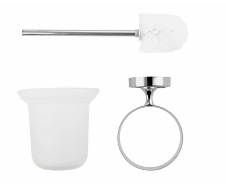 Ершик для унитаза настенный стекло хром 1210 САНАКС Фотография_2