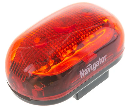 Фонарь светодиодный велосипедный сигнальный NPT-B02-2AAA 3LED блист. 94965 NAVIGATOR Фотография_1