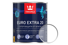Краска ВД Tikkurila EURO EXTRA 20 моющаяся для влажных помещений, база С (0.9 л)