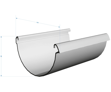 Желоб водосточный Дёке LUX (пломбир) 3 м  Фотография_9