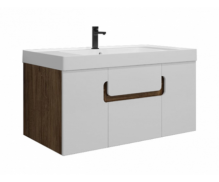 Тумба для ванной Дэми 100 подвесная с умывальником Line 100 Фотография_0