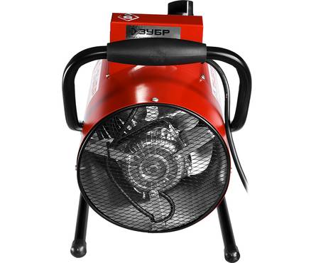 Тепловая пушка ЗУБР электрическая, 3/1,5 кВт, 220 В, гладкий нержавеющий ТЭН, термостат Фотография_2