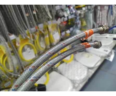 Подводка к смесителю 80 см, в силиконовой обмотке (пара) Фотография_4