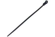 Хомуты нейлоновые черные 3.6х200 мм с монтажным отверстием (100 шт)