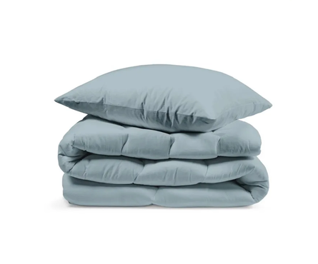 Комплект постельного белья YERRNA, серо-голубой, пододеяльник 150х200 см, наволочки 50х70 см Фотография_0