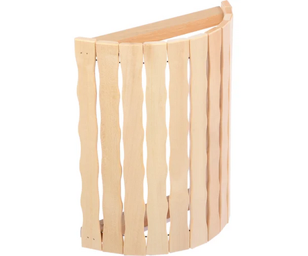 Абажур настенный для бани и сауны угловой Косичка 27х11х31 см липа Фотография_1