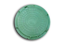 Люк полимерно-песчаный тип Л 750/70, зеленый круглый, 3 т