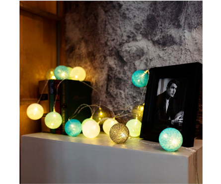 Гирлянда светодиодная 3.5 м 20 LED ламп, теплый свет Фонарики северное сияние 2АА Neon-night Фотография_4