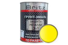 Грунт-эмаль BRITZ по ржавчине 3 в 1 желтый, 2.2 кг