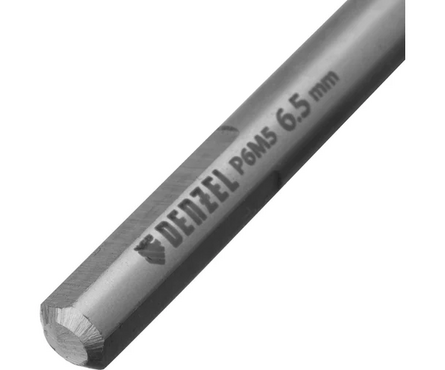 Сверло по металлу 6.5х100 мм Р6М5 1 шт Golden Tip DENZEL Фотография_1