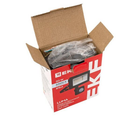 Прожектор светодиодный LED 30 Вт 2400 лм с датчиком движения 6500K IP54 Фотография_1