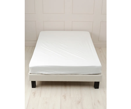 Простыня на резинке YERRNA, белый, перкаль, 140х200 см Фотография_1