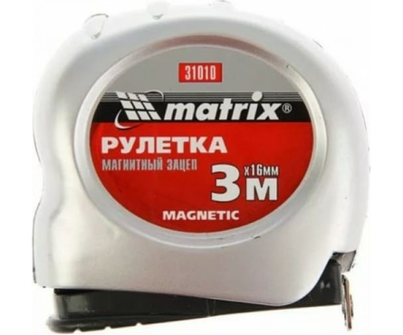 Рулетка MATRIX Magnetic магнитный зацеп 3 м, 16 мм Фотография_0
