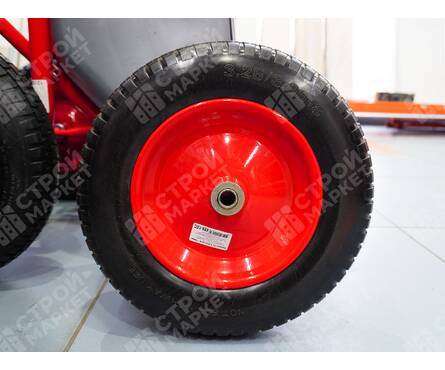 Колесо для одноколесной тачки камерное с подшипником 16мм обод метал 3.25/3.00-8 Фотография_1