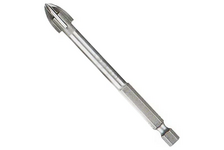  Сверло по стеклу и керамике 4 мм 4 грани шестигранный хвостовик Профи BOHRER