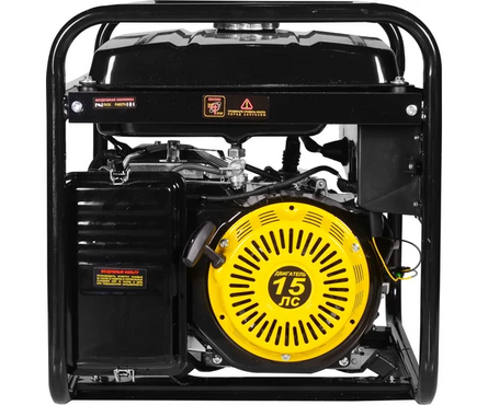 Генератор бензиновый 6.5 кВт 220В бак 25 л ручной стартер DY8000L HUTER Фотография_3