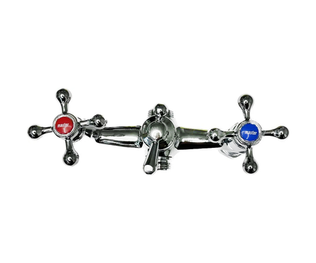 Смеситель для ванны двухвентельный MASTER 143 длинный гусак хром 1/2 кер Фотография_1