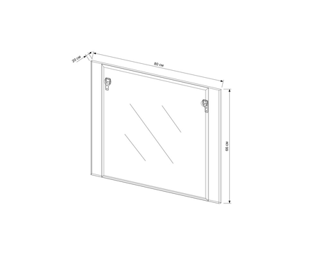 Зеркало EVAGOLD Катерина 80 серый камень Фотография_2