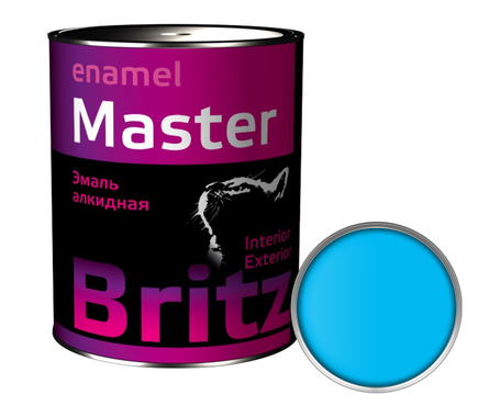 Эмаль ПФ-115 Britz Мастер, голубая, литография, 2.7 кг Фотография_0