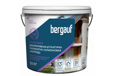 Штукатурка декоративная короед 2.0 мм BERGAUF Dekor Pasta силикатно-силиконовая 25 кг БАЗА