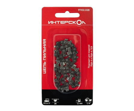 Цепь пильная 28 звеньев шаг 1/4 паз 1.1 мм МультиМакс ИНТЕРСКОЛ Фотография_1