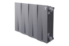 Радиатор биметаллический 300х100 мм 8 секций PianoForte серый Satin ROYAL THERMO