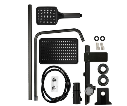 Душевая система лейка тропический душ BRIMIX графит 88707 Фотография_4