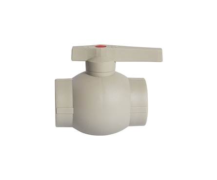 Кран шар PPR 40, ручка, серый Фотография_1