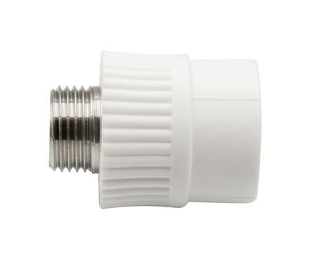 Муфта PPR комб. наруж 25х1/2 белый Фотография_2