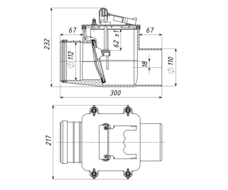 Обратный клапан 110 (рыжий) Фотография_3