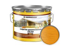 Защитно-декоративный состав ZERWOOD ZDS для древесины, калужница, 10 л