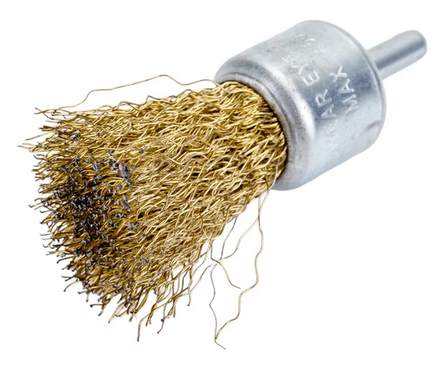 Кордщетка 25 мм кистевая латунированная мягкая (проволока 0.3 мм) для дрели ВОЛАТ Фотография_1