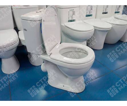 Унитаз-компакт ROSA «Лира» белый, фарфор, косой выпуск, нижний подвод воды Фотография_4