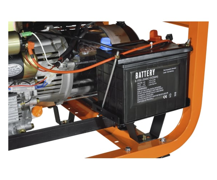 Генератор дизельный 5.5 кВт 220В бак 12.5 л электростартер, колеса PPG-7000DE CARVER Фотография_2