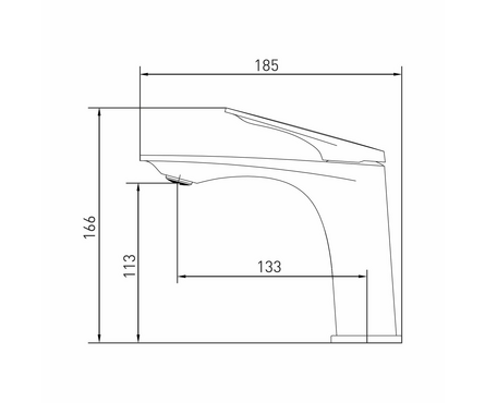 Смеситель для умывальника однорычажный MIXLINE литой гусак белый/хром 35к ML41-04 Фотография_4