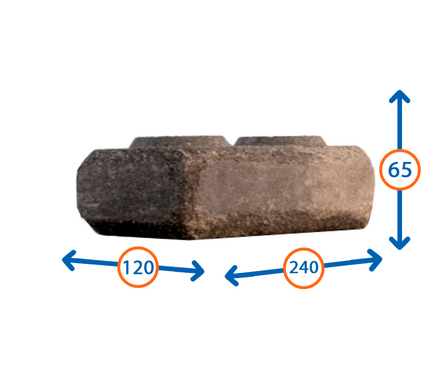 Кирпич облицовочный Ermix Фактурный серо-белый, 240х120х65 мм, гиперпрессованный Фотография_1