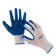 Перчатки нейлоновые белые с синим нитриловым покрытием Фотография_0
