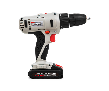 Дрель-шуруповерт CROWN CT21056L-2 BMC 18 В 2 шт Li-ion акк. 2 Ач, 45 Нм, 0-350/0-1350 об/мин Фотография_2