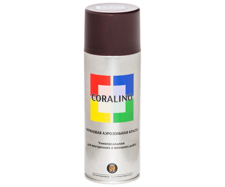 Краска аэрозольная CORALINO, шоколадно-коричневый (RAL8017 ) 520 мл Фотография_0