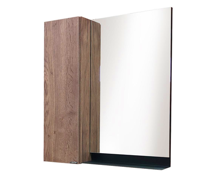 Шкаф навесной с зеркалом COMFORTY Кельн-75 дуб темный Фотография_0