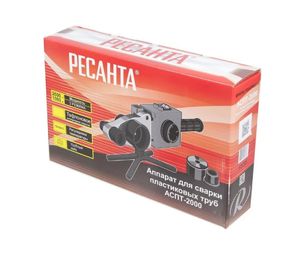 Аппарат для сварки ПВХ труб 2000 Вт 0-300 C насадки 20,25,32,40,50,63 мм, кейс АСПТ-2000 65/55 РЕСАНТА Фотография_8