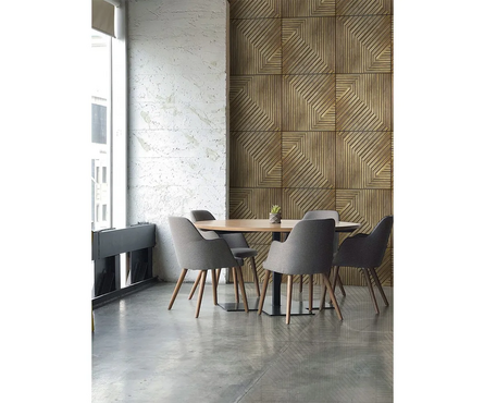 Самоклеящаяся панель ПВХ Дуб медовый 3 мм, 478х478 мм  Фотография_1