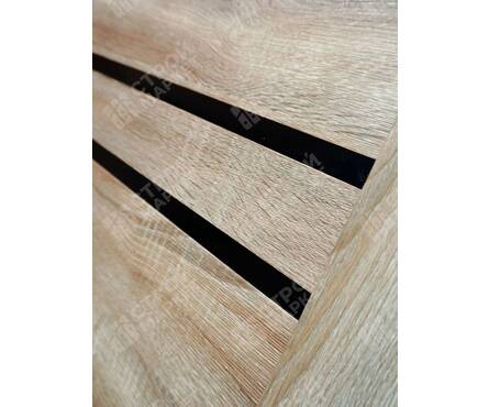 Дверь межкомнатная Дуб Сонома S16 со стеклом черным 800х2005 мм Фотография_2