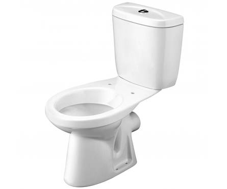 Унитаз-компакт Анимо фарфор (прямой выпуск, нижняя подводка, дюропласт сиденье 2-кн.слив) САНТЕК Фотография_1