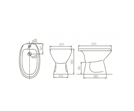 Биде напольное Люкс ROSA Фотография_1