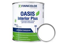 Краска для стен и потолков FINNCOLOR OASIS INTERIOR PLUS для влажных помещений, белая (0.9 л)