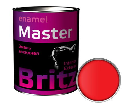 Эмаль ПФ-115 Britz Мастер, красная, литография, 2.7 кг Фотография_0